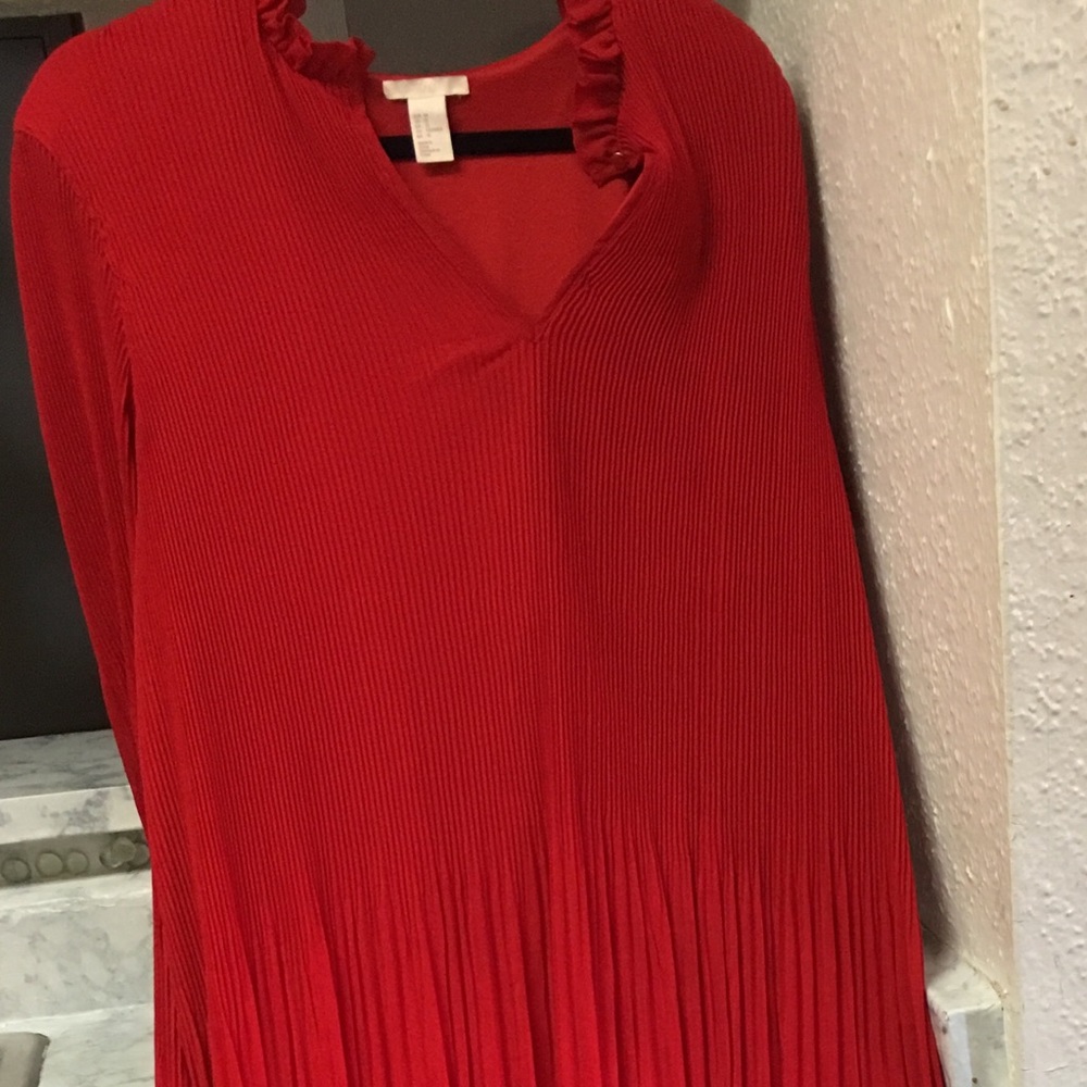 H&M very long red classy sexy dress